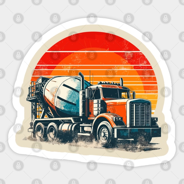 Concrete Mixer Truck Sticker by Vehicles-Art